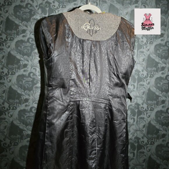 Vintage GUESS Tweed Trench Coat - Small, Double-Breasted & Belted - Like New - Picture 9 of 11